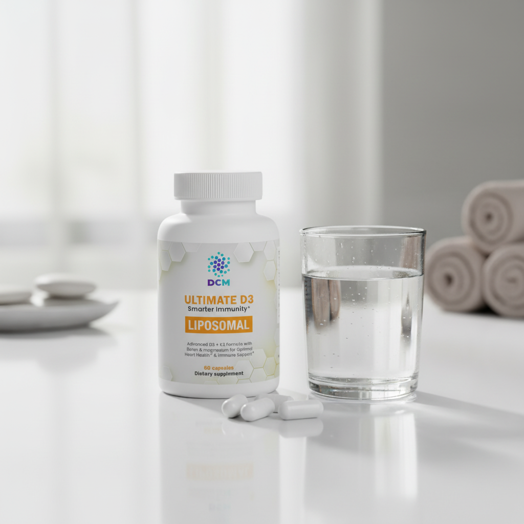 Ultimate D3 Liposomal Vitamin D3 + K2 5000 IU with Boron & Magnesium - High Absorption Immune & Heart Health Support - 60 Capsules