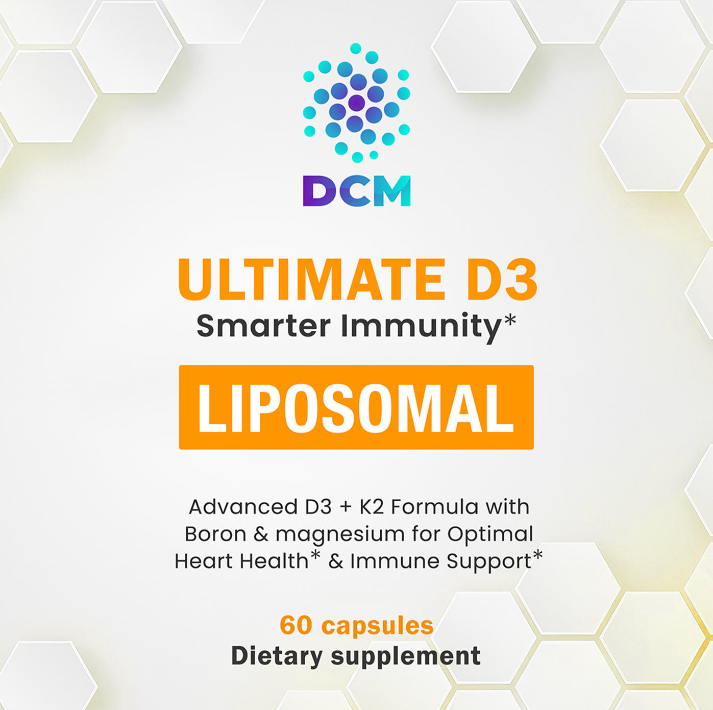 Ultimate D3 Liposomal Vitamin D3 + K2 5000 IU with Boron & Magnesium - High Absorption Immune & Heart Health Support - 60 Capsules